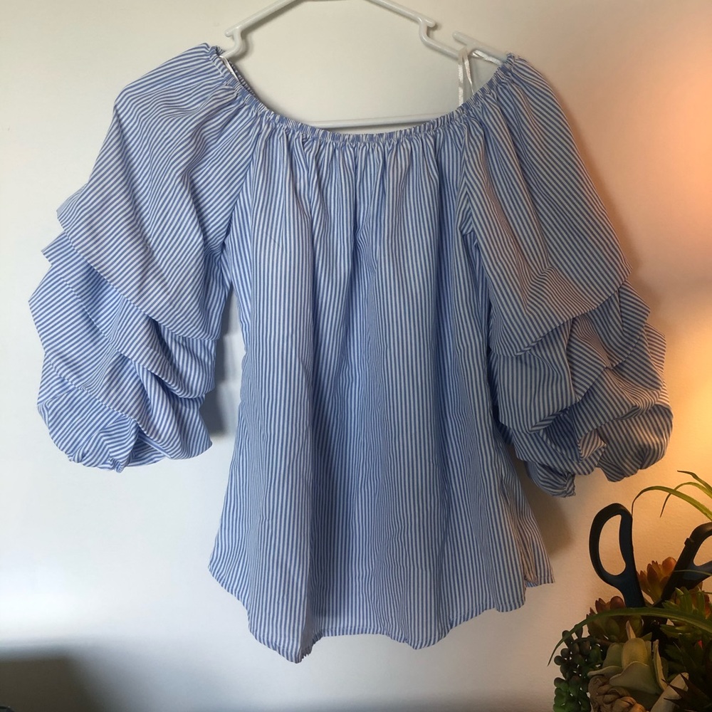 Off the Shoulder Ruffled Top - Picture 2 of 3